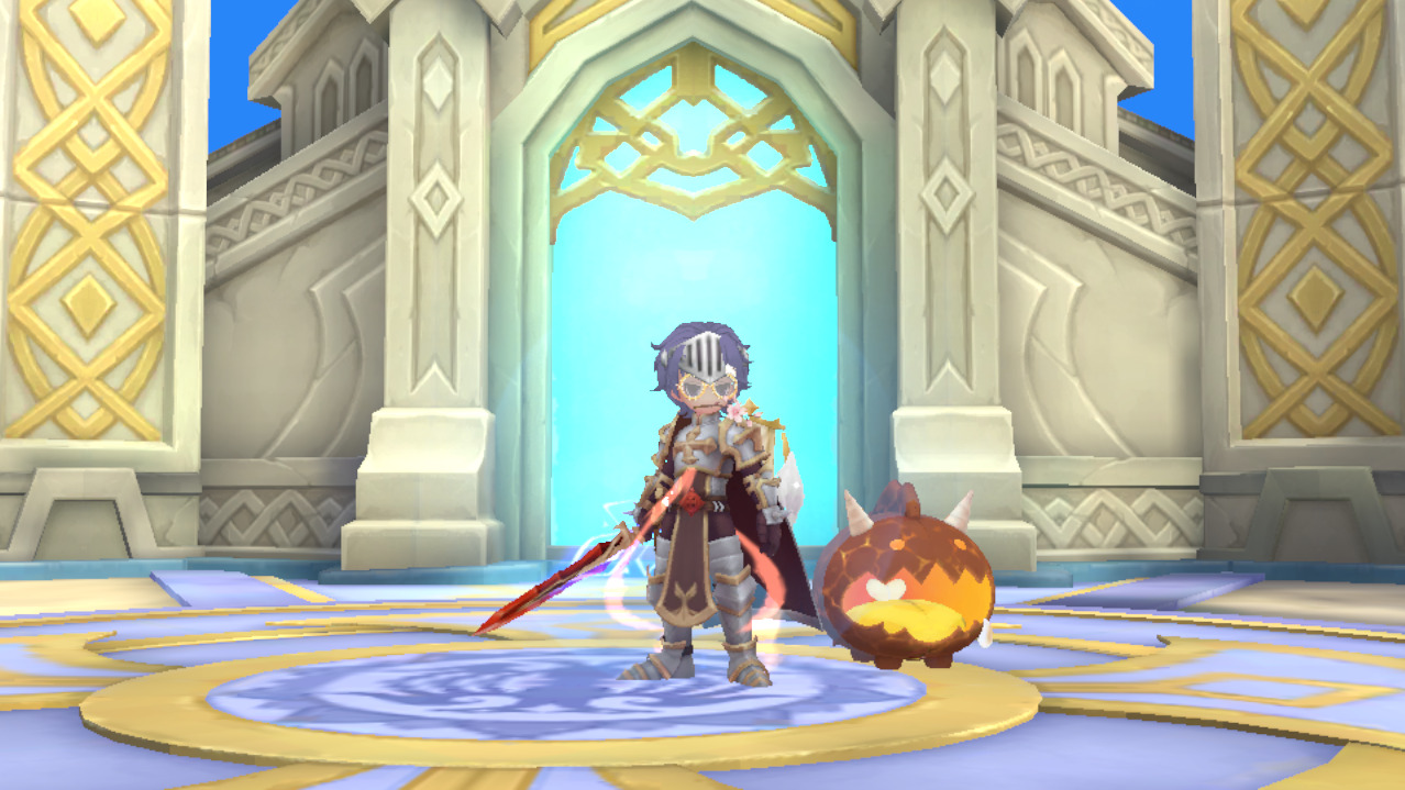 Lord Knight with Volcanic Bulldog pet in Ragnarok Origin Global